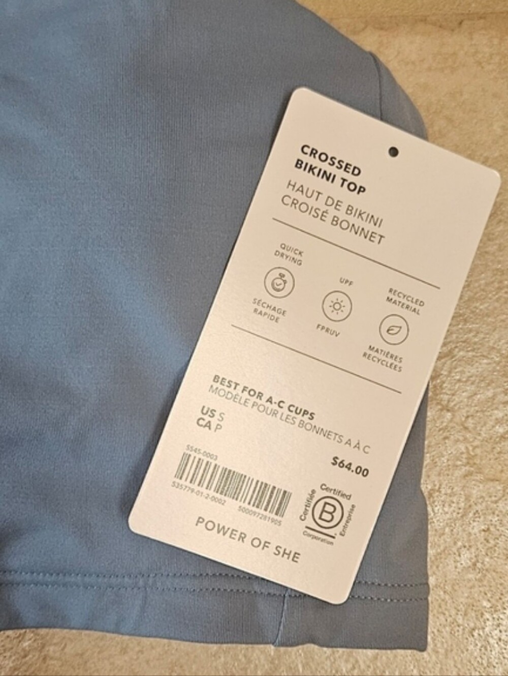 Athleta Crossed Bikini Top Only - Picture 3 of 3